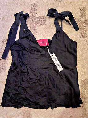 Heidi Merrick Caraco Top Black Camisole